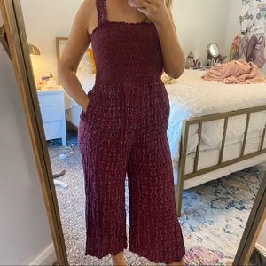 LOFT Floral Jumpsuit